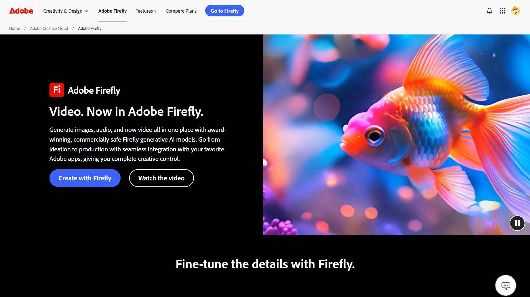 adobe firefly homepage 