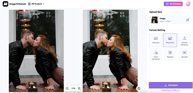 media.io download enhanced image