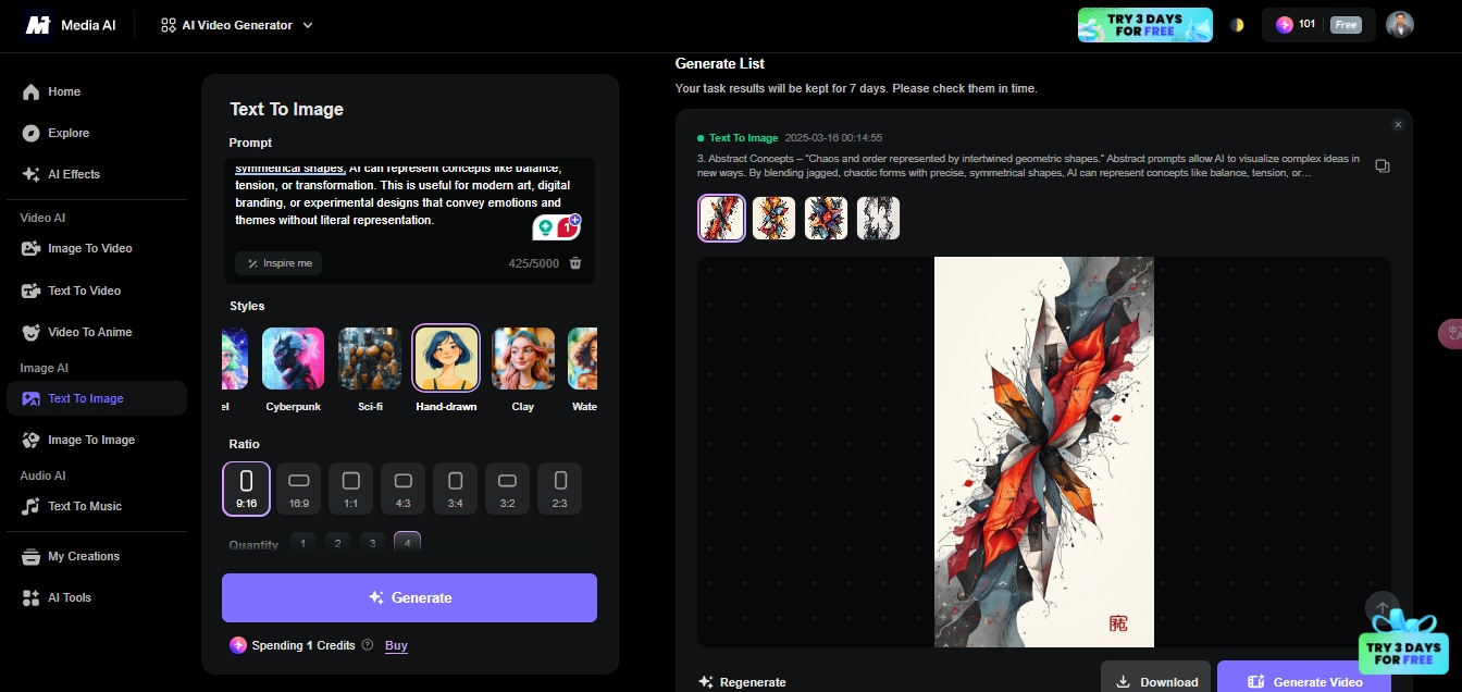 AI image prompt example-abstract