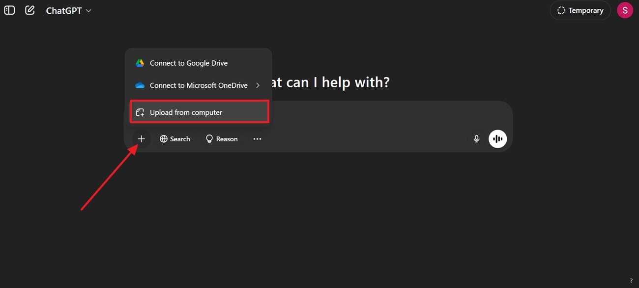 access chatgpt and upload pet picture 
