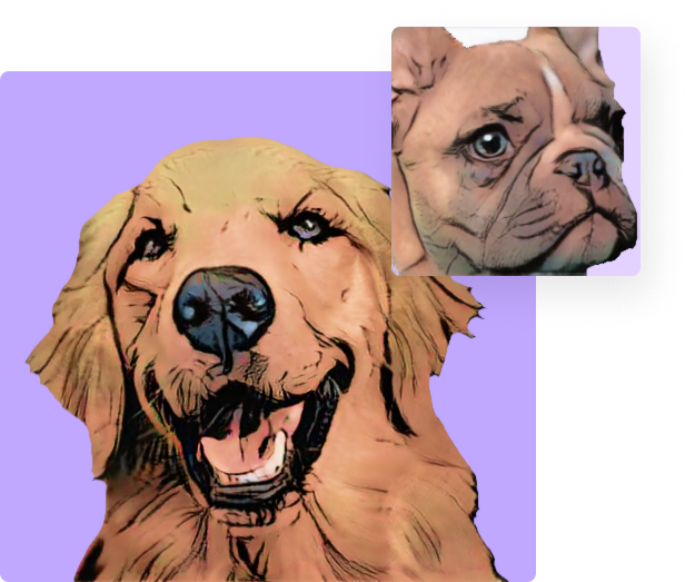 turn pets photo into cartoon