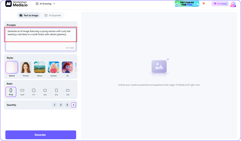 Enter Your Prompts for the Wallpaper Image