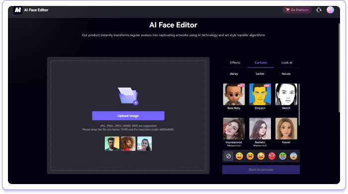 upload image for cartoonize